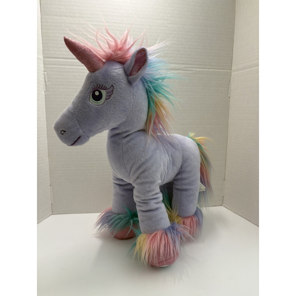 Build A Bear BAB Beary Fairy Friends Purple Rainbow Unicorn Plush Toy 18" Horse